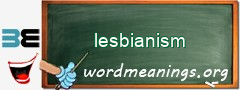 WordMeaning blackboard for lesbianism